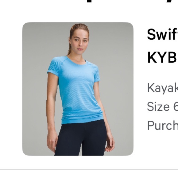 Lululemon swiftly tech full length size 6 kayak blue - Picture 1 of 1